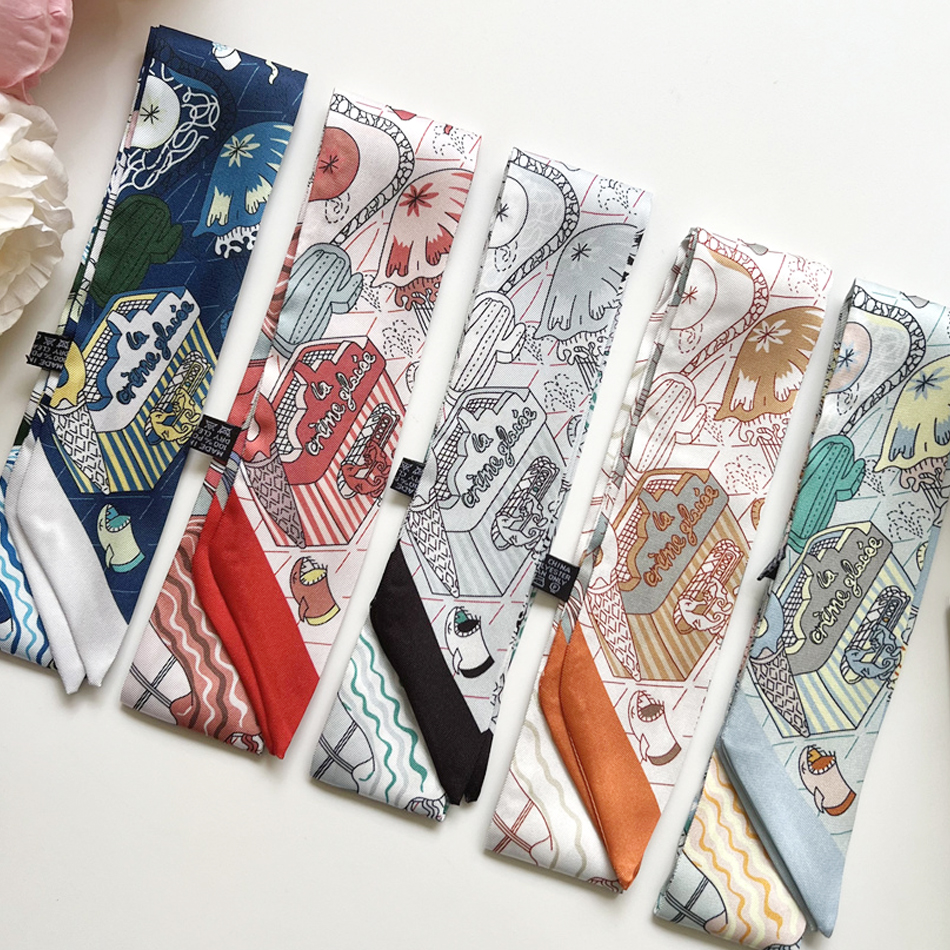 Silk Tie Woven - 2025 New Luxury Hair Ribbon Scarf