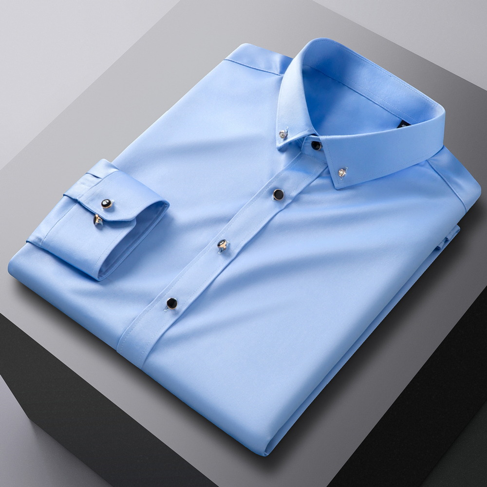 Elegant Formal Men'S Wear - Men's Stretch Slim Fit Formal Shirt,