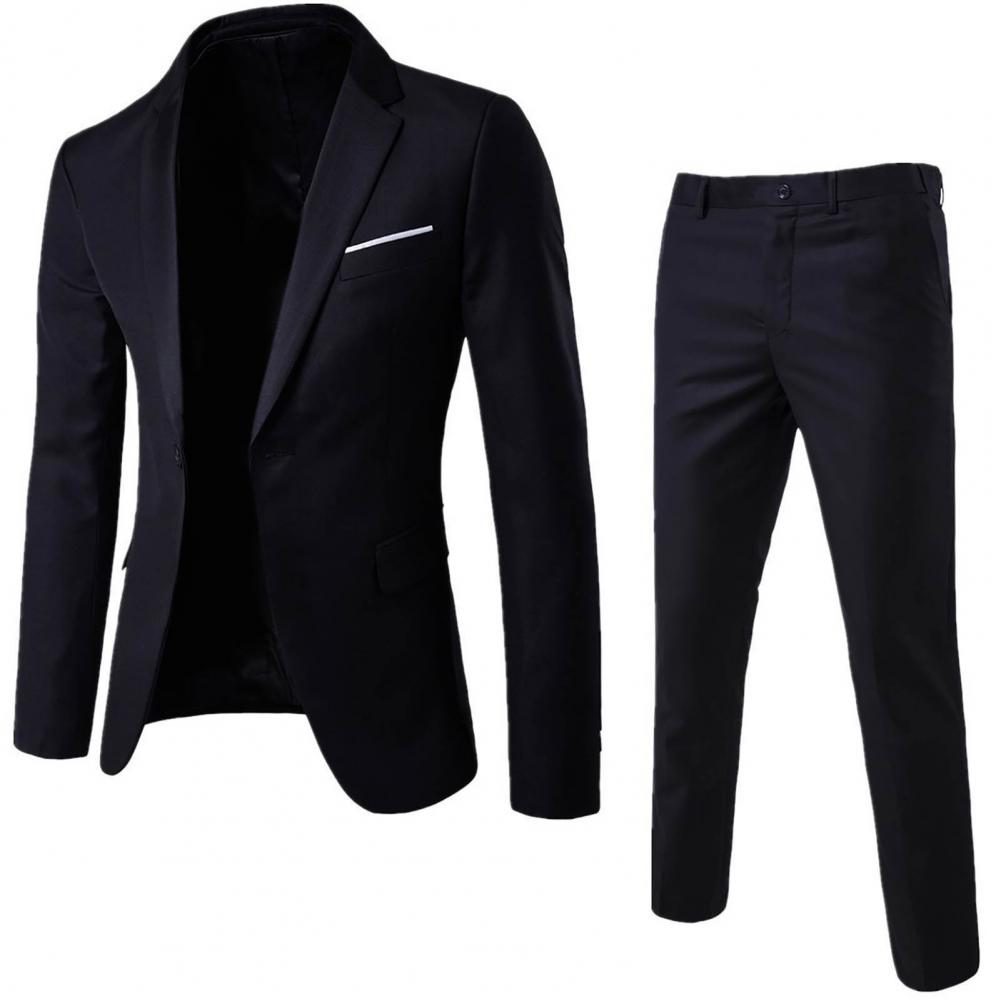 Men Formal Wear Wedding - Men Pants Set Groom Wedding Blazers