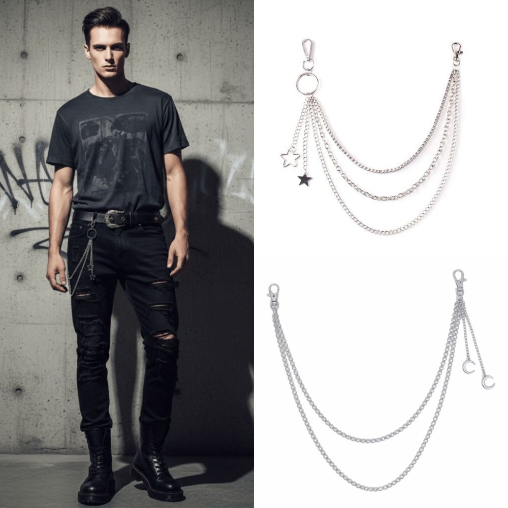 Men'S Hip Formal Wear - Fashion Punk Street Chain Skull Tassel