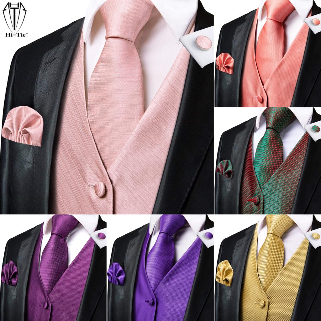 Men Formal Wear Vest - Hi-Tie XXXL Silk Mens Vests Gold