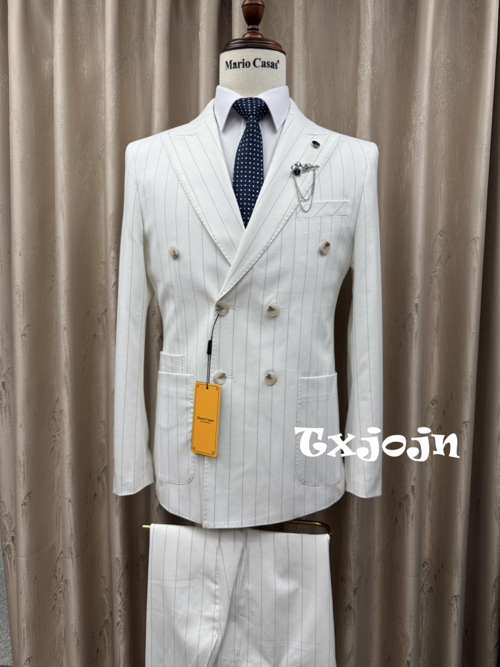 2026 New Striped Suit Set 2 Pi - Elegant Formal Men'S Wear のレビューと価格
