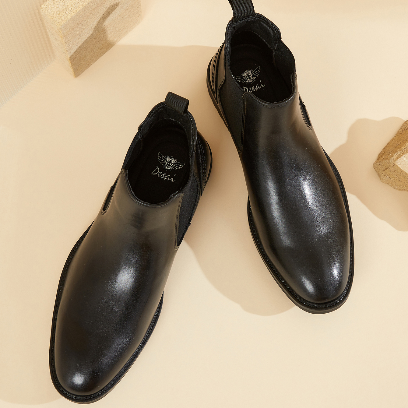 Men Leather Chelsea Boots Slip - Men'S Formal Style のレビューと価格