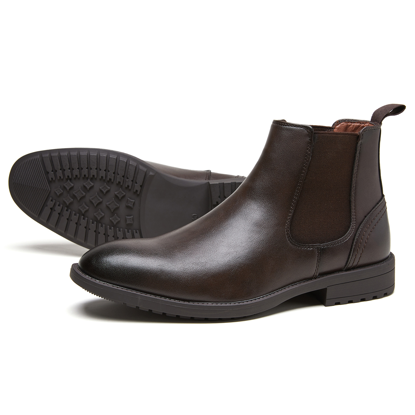 Men Leather Chelsea Boots Slip - Men'S Formal Style のレビューと価格