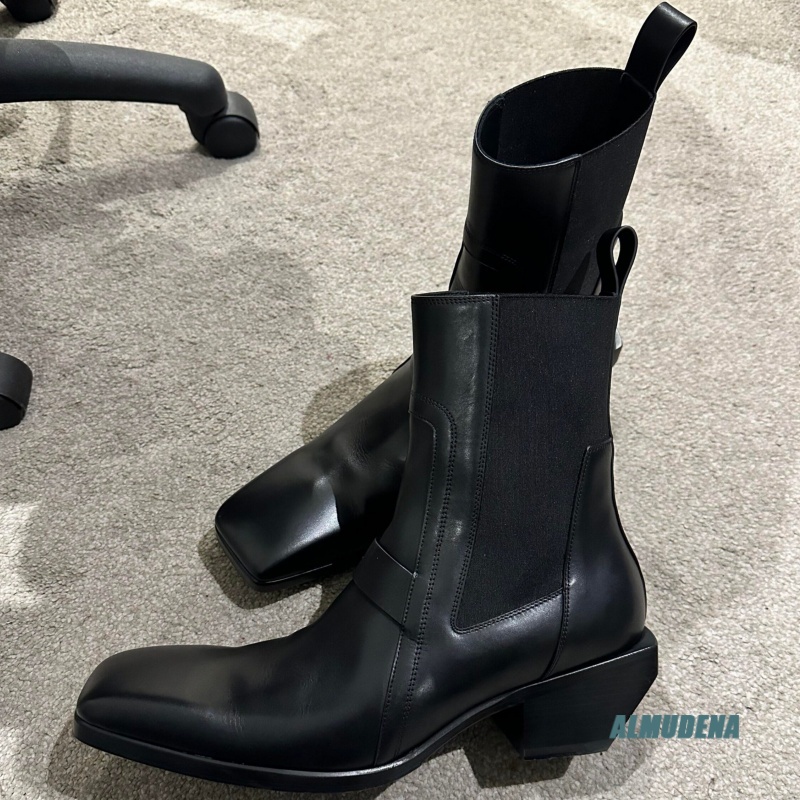 Square Toe Men's Black Leather - Men'S Formal Style のレビューと価格