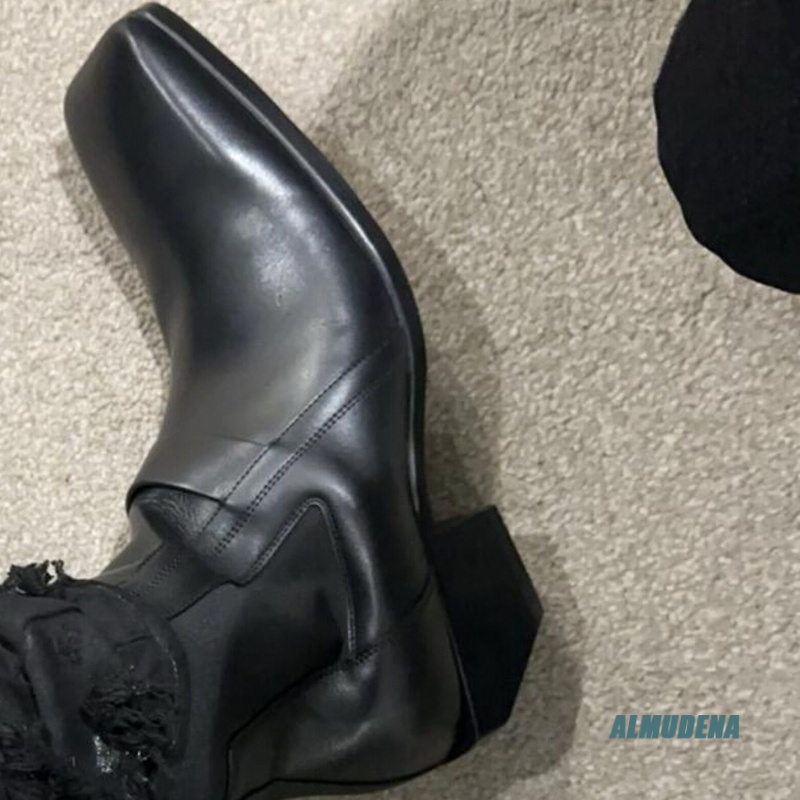 Square Toe Men's Black Leather - Men'S Formal Style のレビューと価格