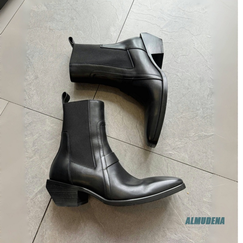 Square Toe Men's Black Leather - Men'S Formal Style のレビューと価格
