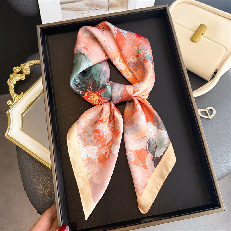 2026 New Floral Print Silk Squ - Silk Tie Woven のレビューと価格