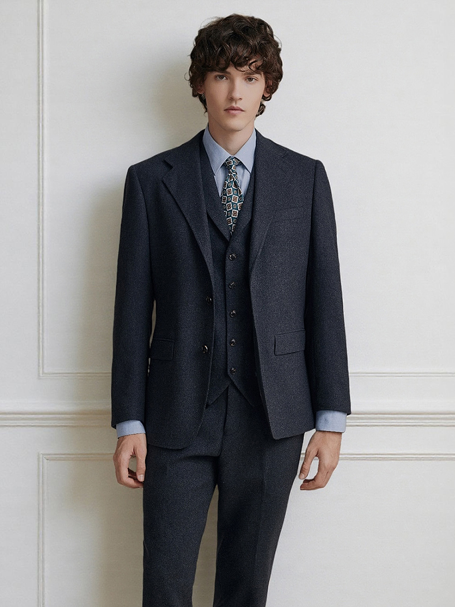 Premium Grey 55% Wool Men's Su - Men'S Formal Wear In Winter のレビューと価格