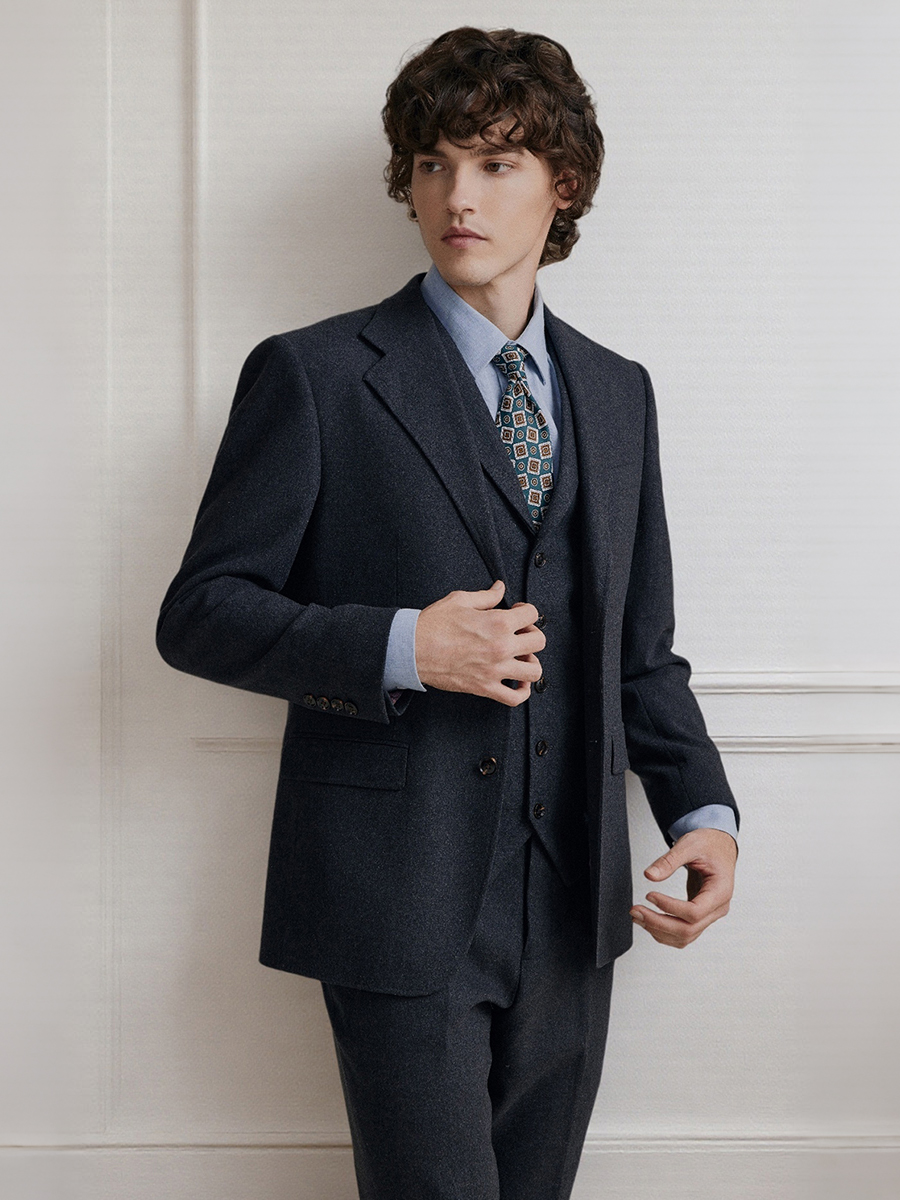 Premium Grey 55% Wool Men's Su - Men'S Formal Wear In Winter のレビューと価格