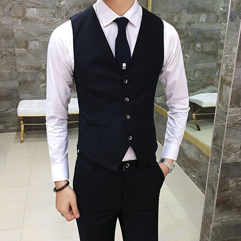 Men British Slim Fit Suit Vest - Elegant Formal Men'S Wear のレビューと価格
