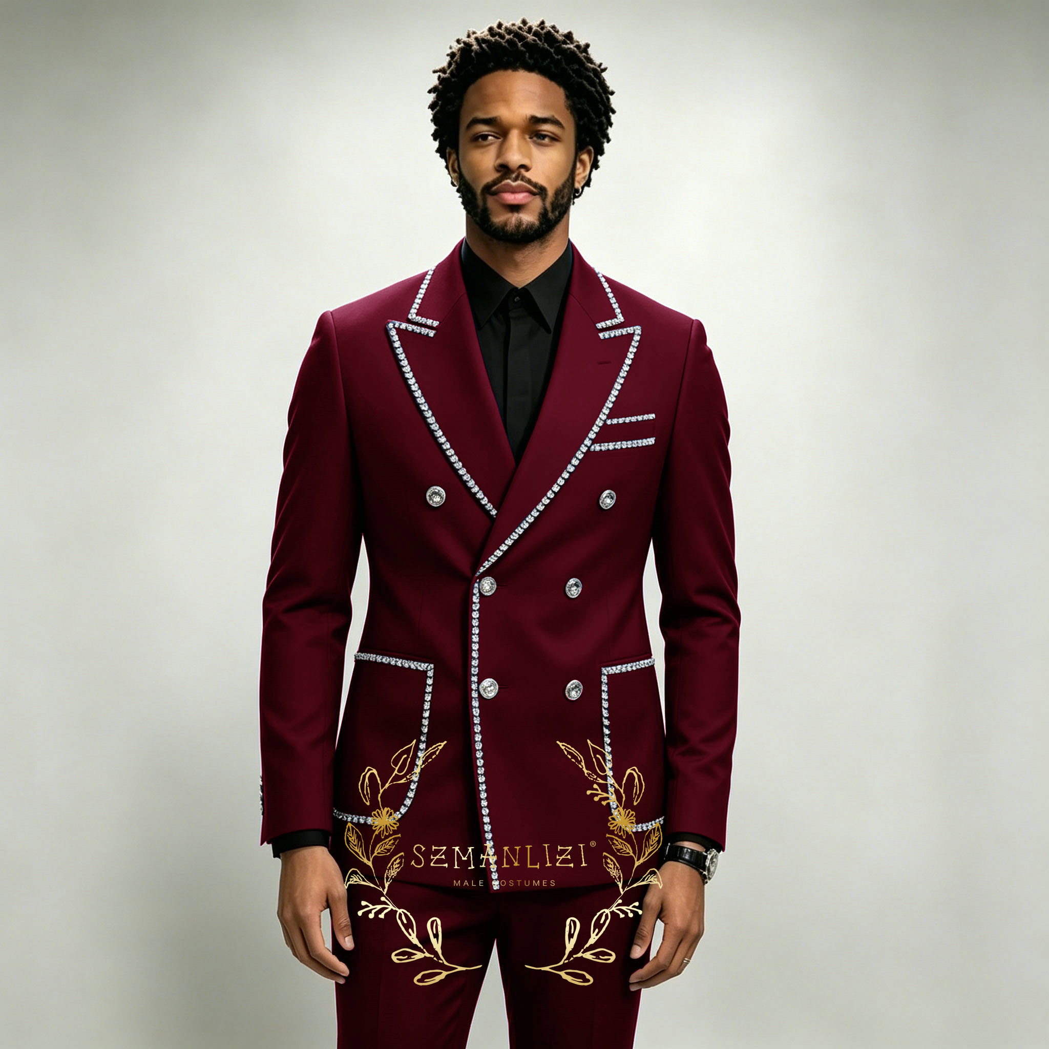 Luxury Men's Suits 2 Pieces Ro - Formal Wear For Men In Wedding のレビューと価格