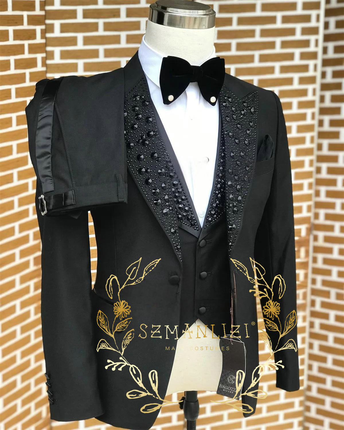 Black Men Suits Luxury Stone C - Formal Wear For Men In Wedding のレビューと価格