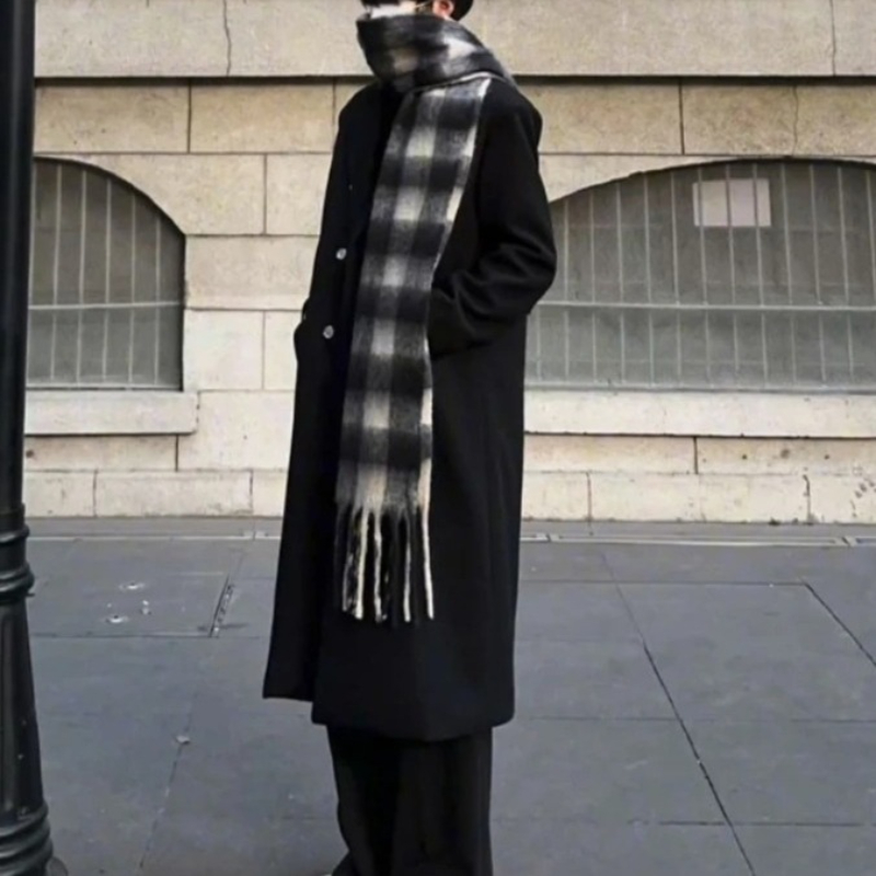 Korean Inspired Men's Wool Ove - Men'S Formal Wear In Winter のレビューと価格