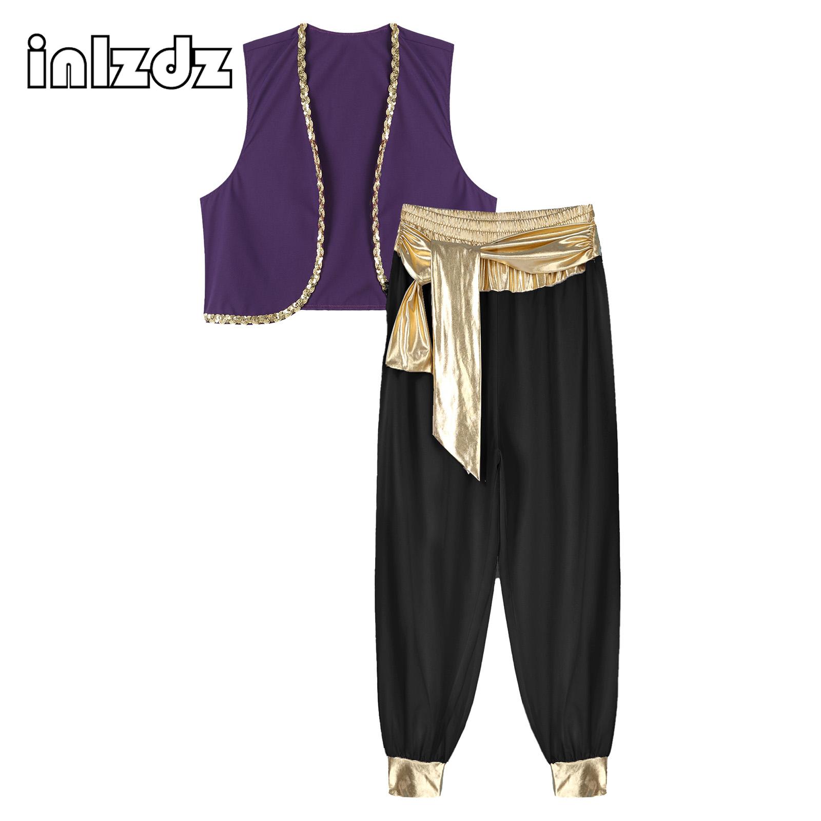 Arab King Prince Cosplay Costu - Men Formal Wear Vest のレビューと価格