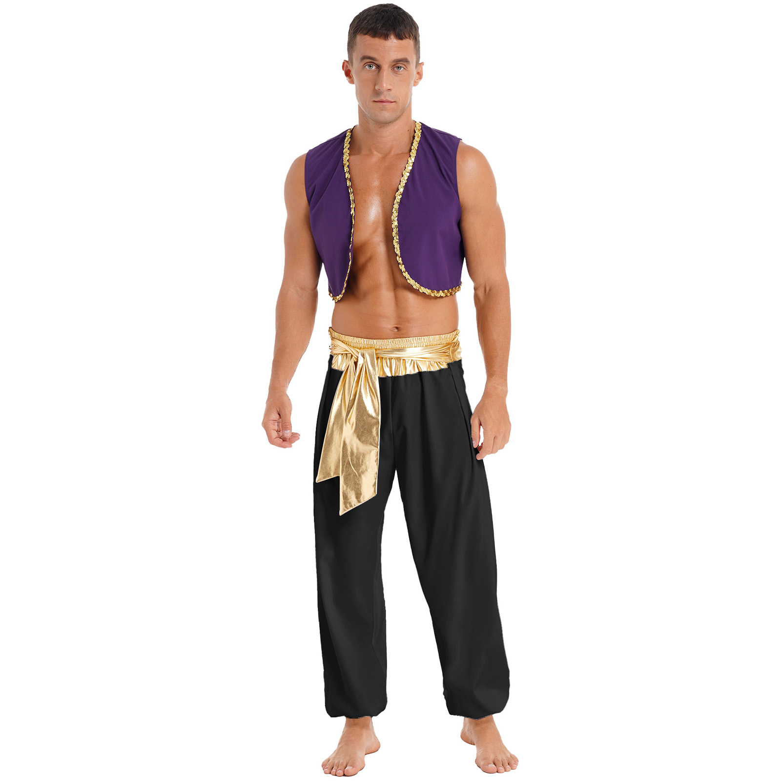 Arab King Prince Cosplay Costu - Men Formal Wear Vest のレビューと価格