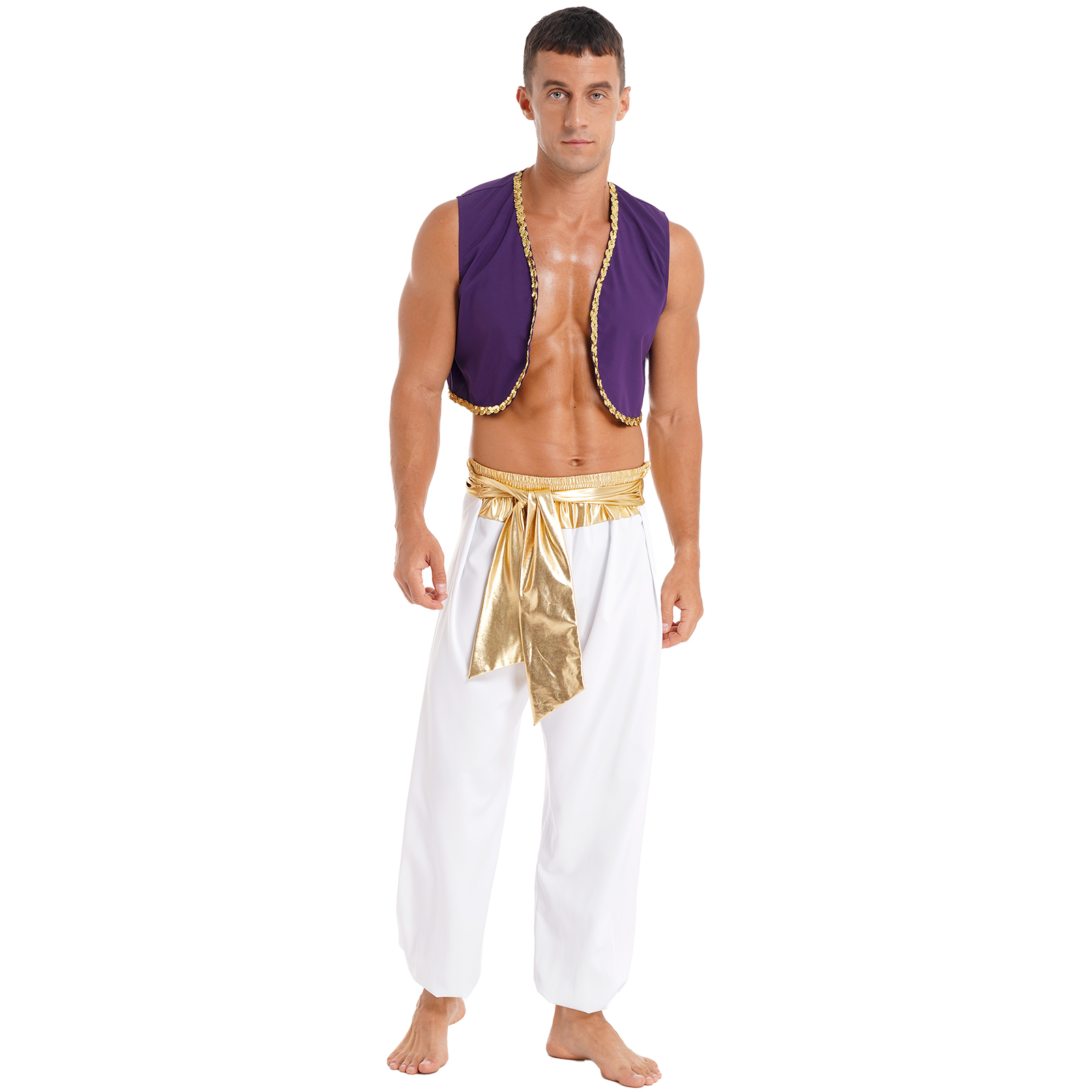 Arab King Prince Cosplay Costu - Men Formal Wear Vest のレビューと価格