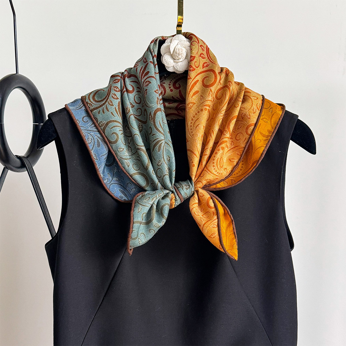 82% Wool 18% Real Silk Scarf N - Silk Tie Woven のレビューと価格