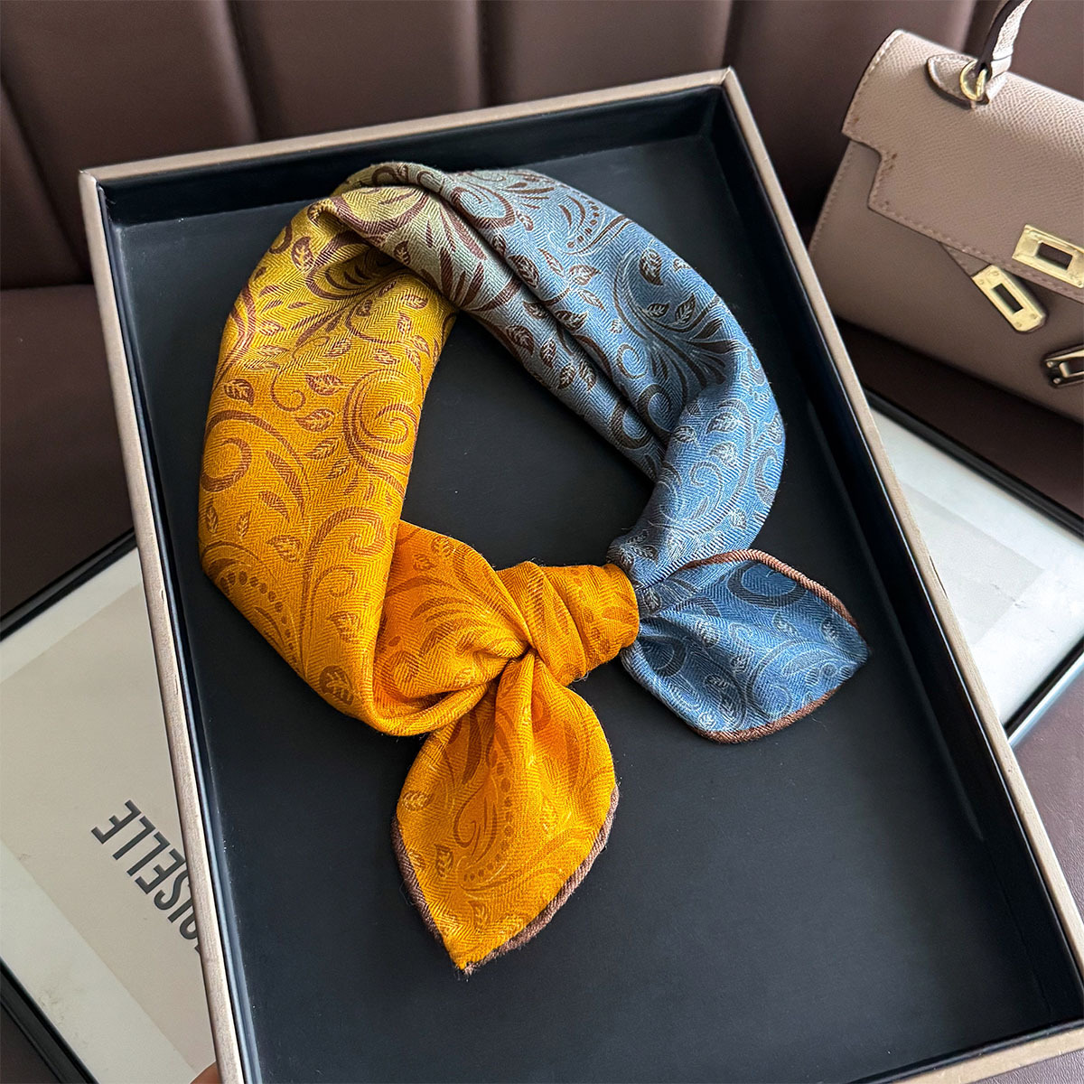 82% Wool 18% Real Silk Scarf N - Silk Tie Woven のレビューと価格