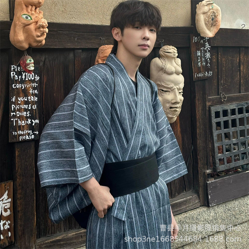 Men's Formal Kimono Robe Tradi - Traditional Japanese Men'S Formal Wear のレビューと価格