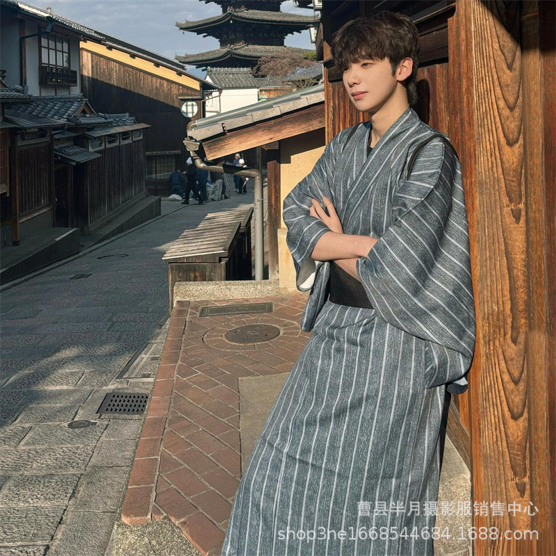 Men's Formal Kimono Robe Tradi - Traditional Japanese Men'S Formal Wear のレビューと価格