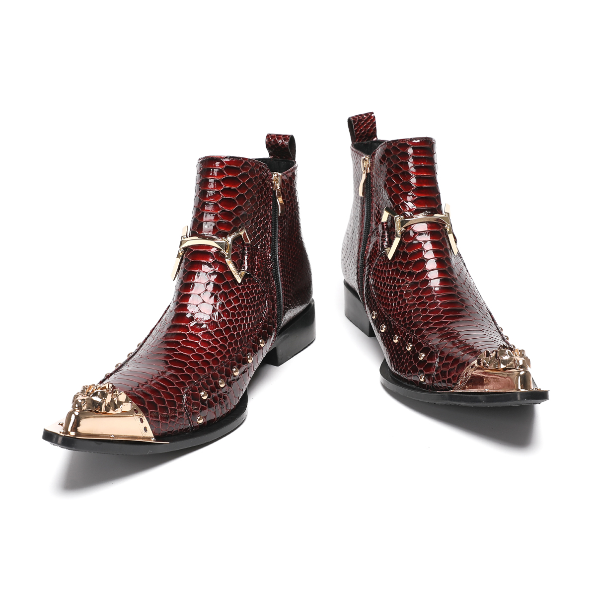 Fashion Metal Pointed Toe Genu - Men'S Formal Style のレビューと価格