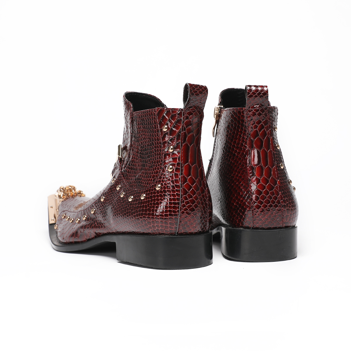 Fashion Metal Pointed Toe Genu - Men'S Formal Style のレビューと価格