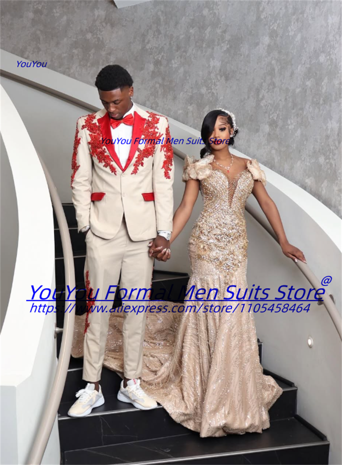 Luxurious Beige Groom Wedding  - Men Formal Wear Wedding のレビューと価格