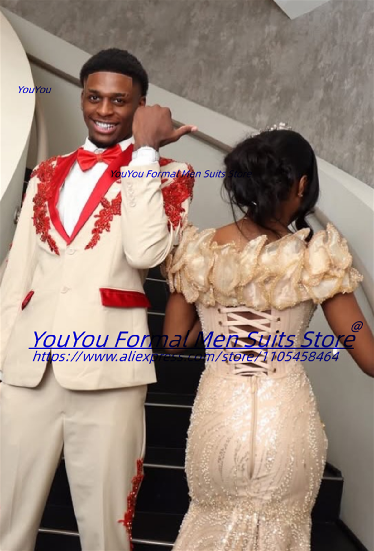 Luxurious Beige Groom Wedding  - Men Formal Wear Wedding のレビューと価格