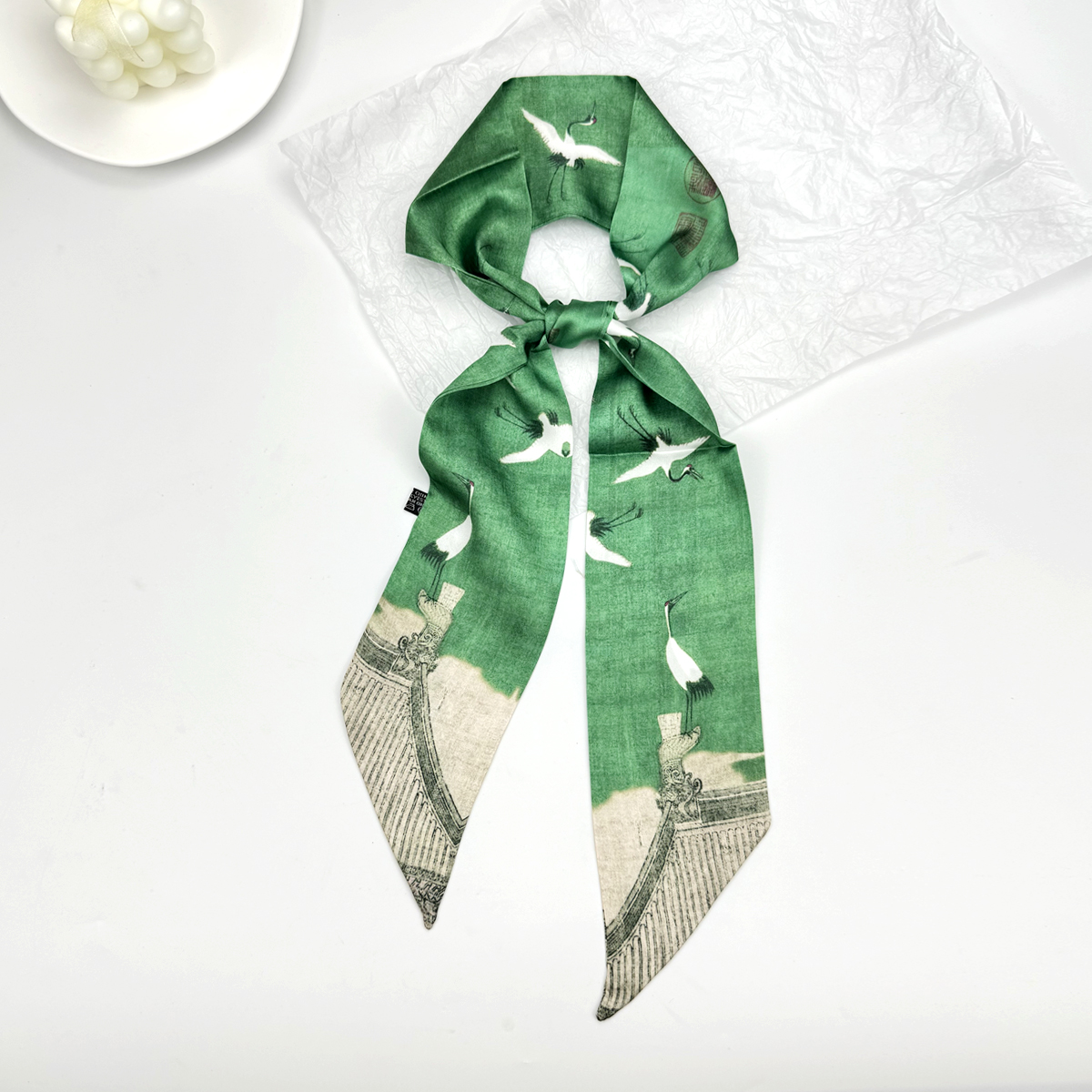 New Ribbon Silk Long Scarf Wom - Silk Tie Woven のレビューと価格
