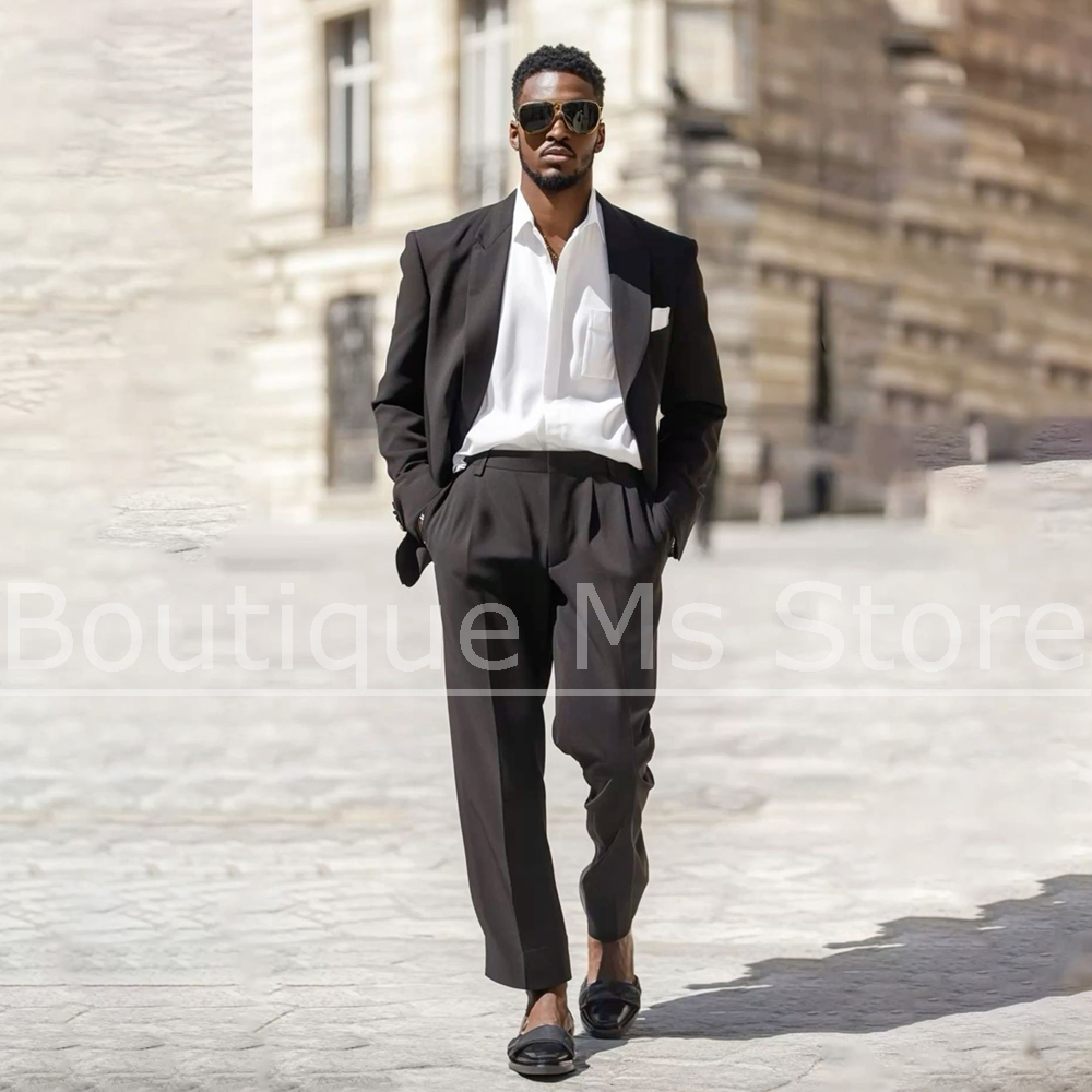 Dark Brown Men's Suit 2 Piece  - Formal Wear For Men In Wedding のレビューと価格