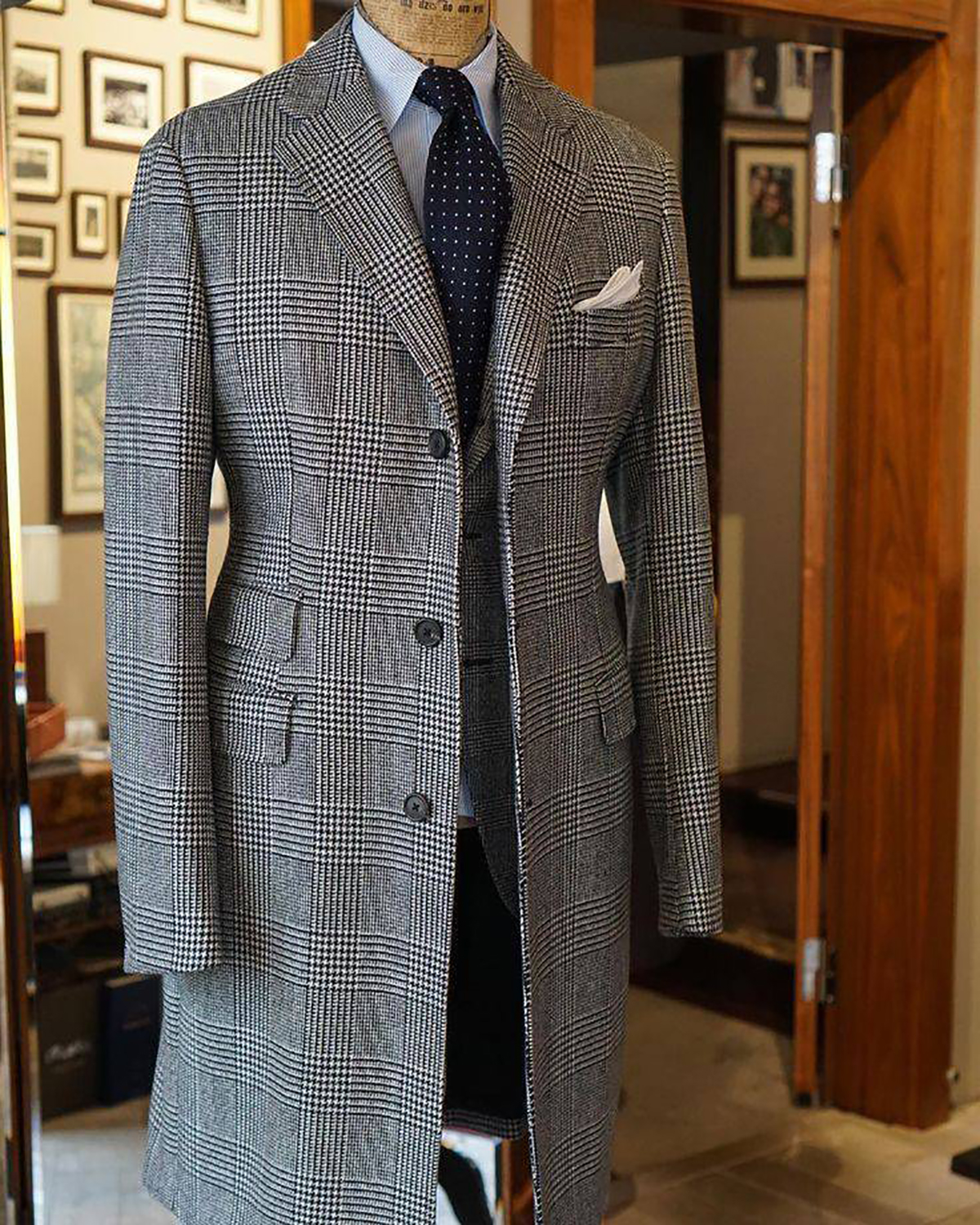 Plaid Woolen Overcoat Jacket F - Men'S Formal Wear In Winter のレビューと価格