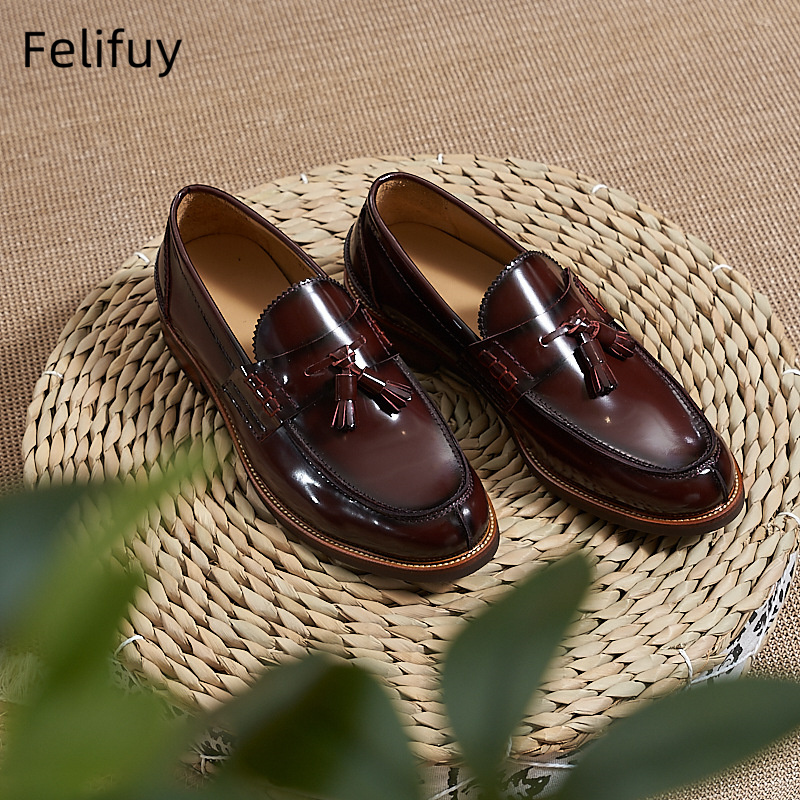 New Brown Men Flat Loafers Cow - Formal Wear For Men In Wedding のレビューと価格
