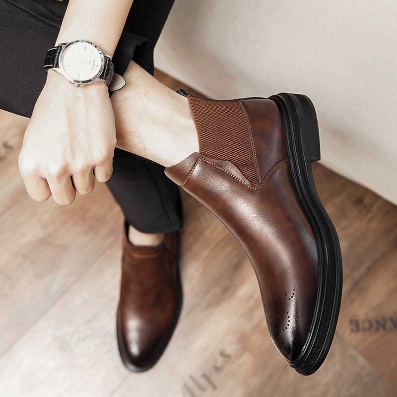 High-top leather shoes are ver - Men'S Formal Style のレビューと価格