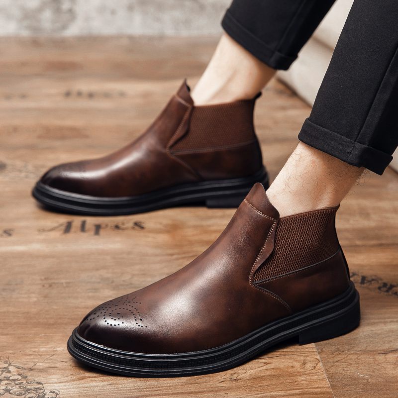 High-top leather shoes are ver - Men'S Formal Style のレビューと価格
