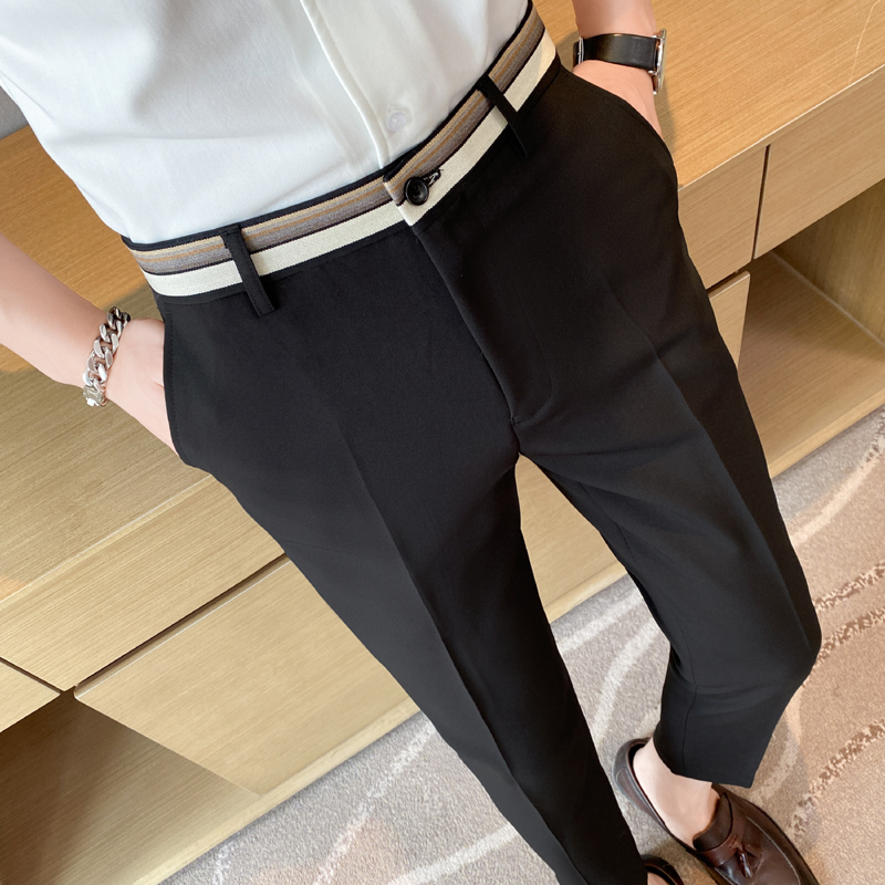 Fashion Waist Stripes Suit Pan - Men'S Formal Style のレビューと価格