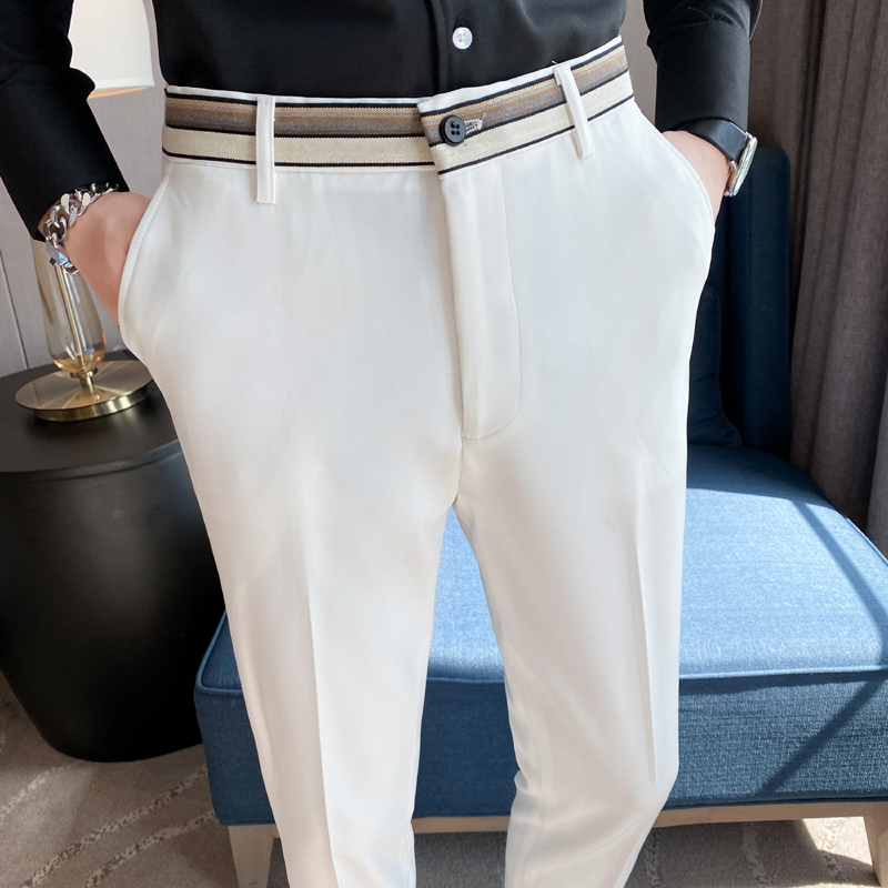 Fashion Waist Stripes Suit Pan - Men'S Formal Style のレビューと価格