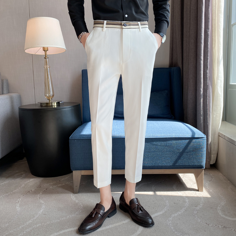 Fashion Waist Stripes Suit Pan - Men'S Formal Style のレビューと価格