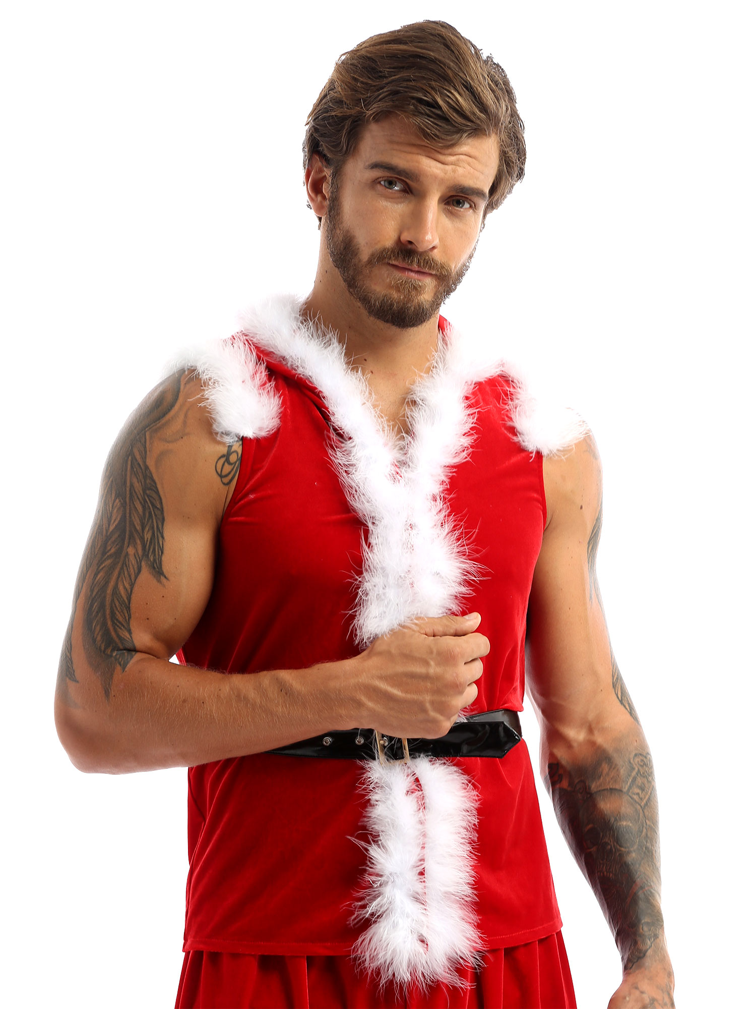 Men Christmas Dress Up Santa C - Men Formal Wear Vest のレビューと価格