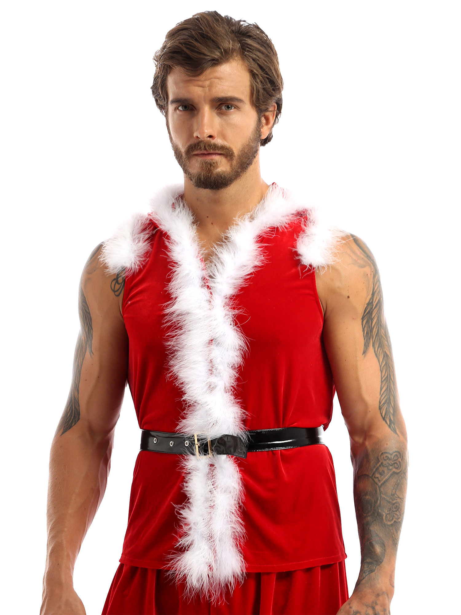 Men Christmas Dress Up Santa C - Men Formal Wear Vest のレビューと価格