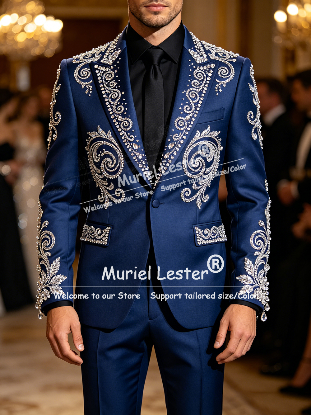Glitter Jewelry Beading Suit M - Formal Wear For Men In Wedding のレビューと価格
