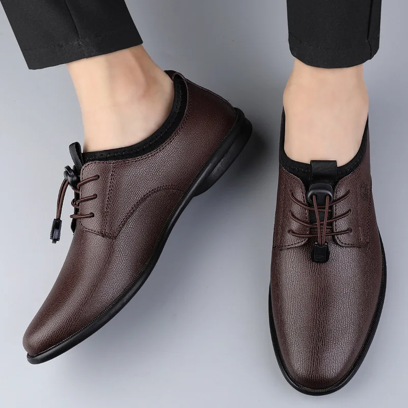 XIHAHA Men's Leather Shoes Bre - Men'S Formal Office Wear Shoes のレビューと価格