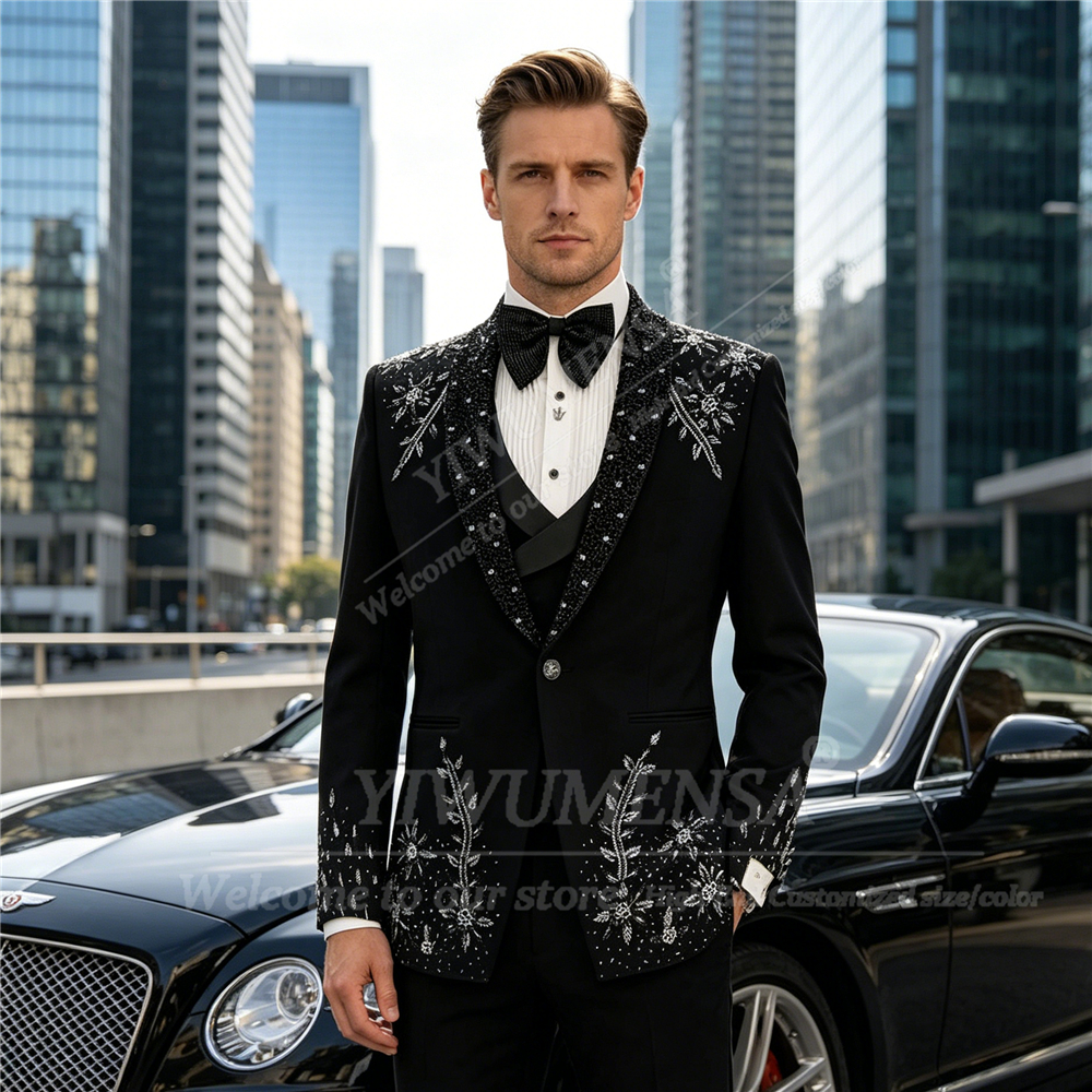 Brilliant Crystals Beading Sui - Formal Wear For Men In Wedding のレビューと価格