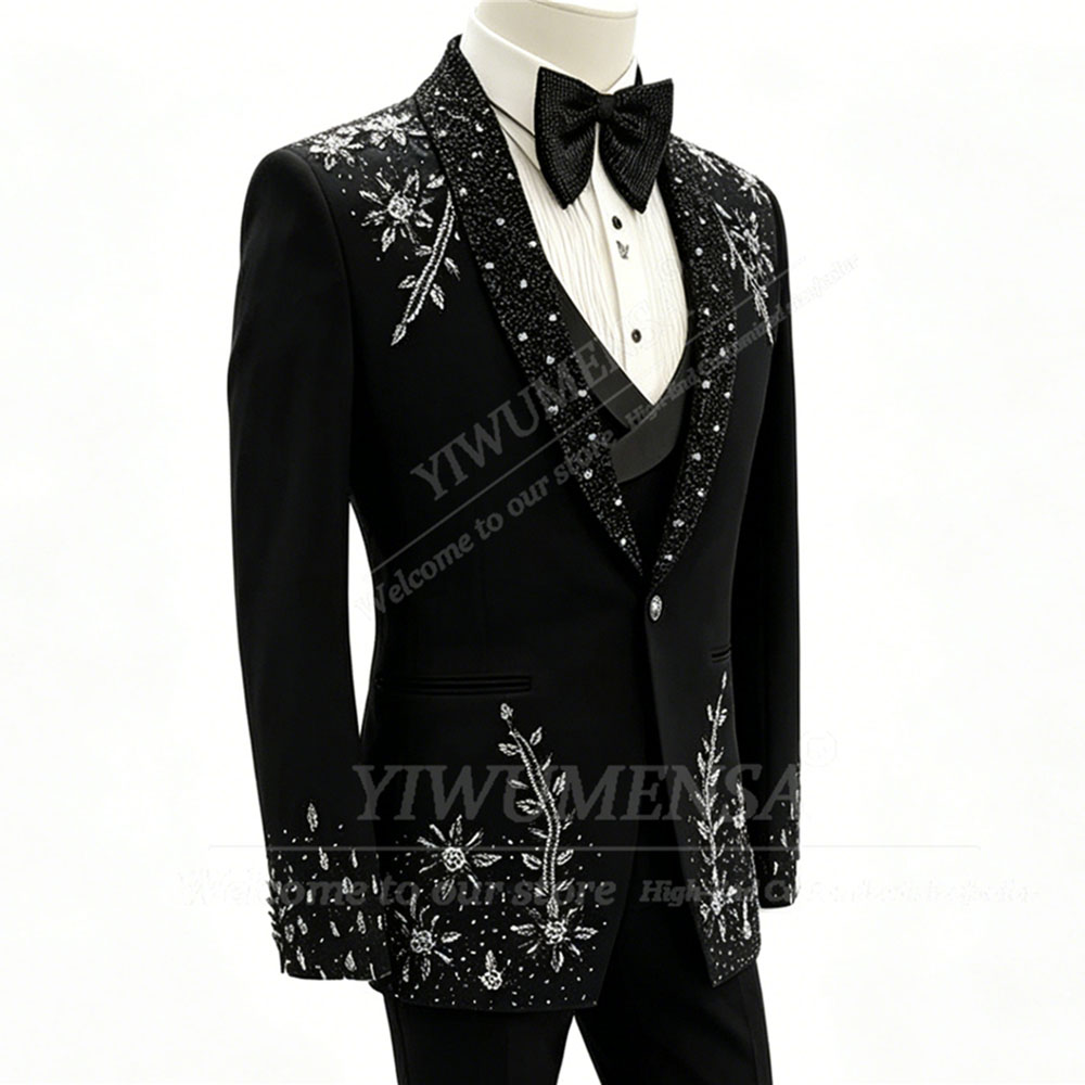 Brilliant Crystals Beading Sui - Formal Wear For Men In Wedding のレビューと価格