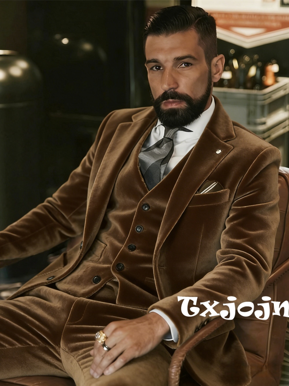 Men's Velvet Suits 3 Pieces Da - Formal Wear For Men In Wedding のレビューと価格