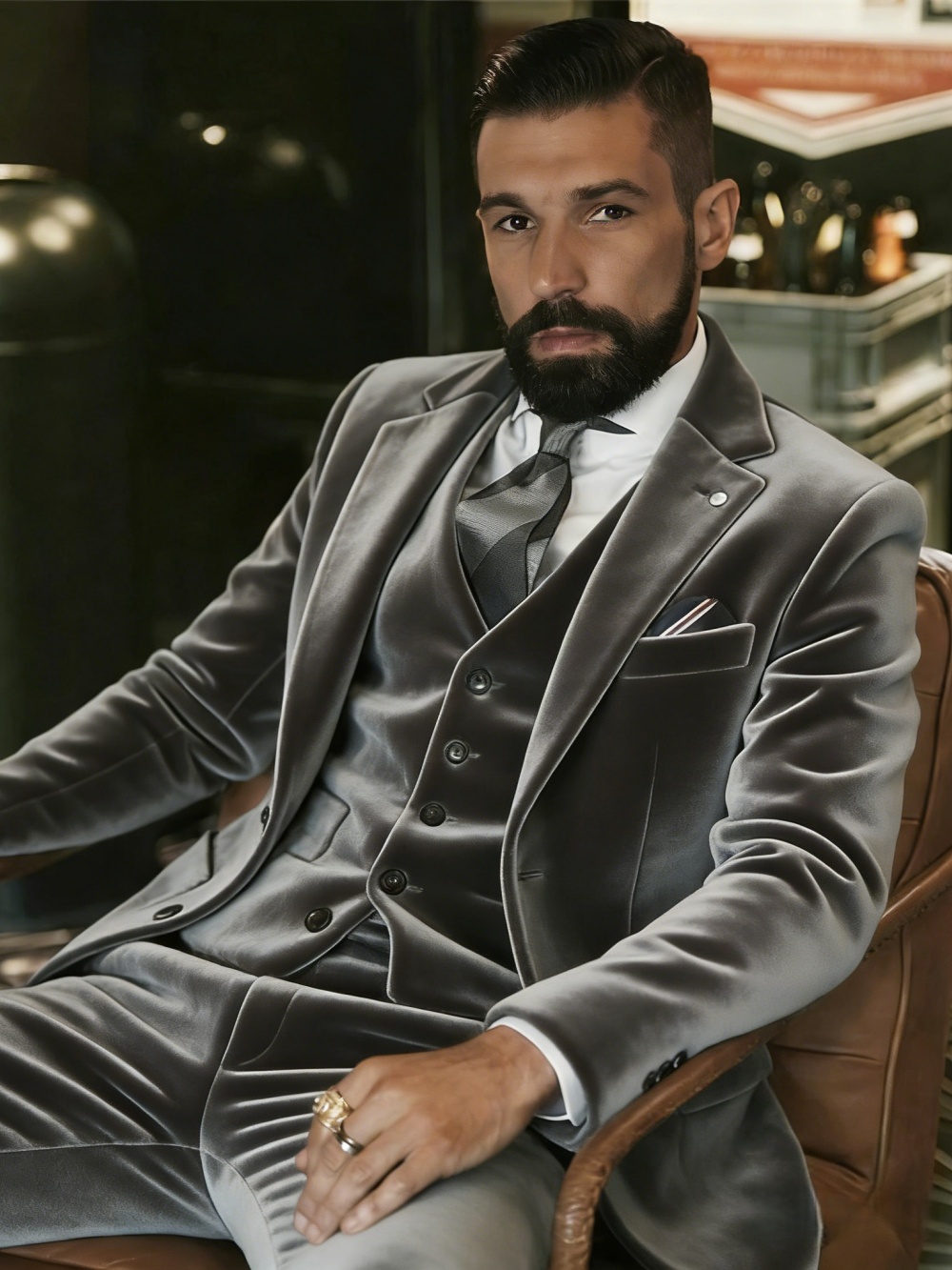 Men's Velvet Suits 3 Pieces Da - Formal Wear For Men In Wedding のレビューと価格