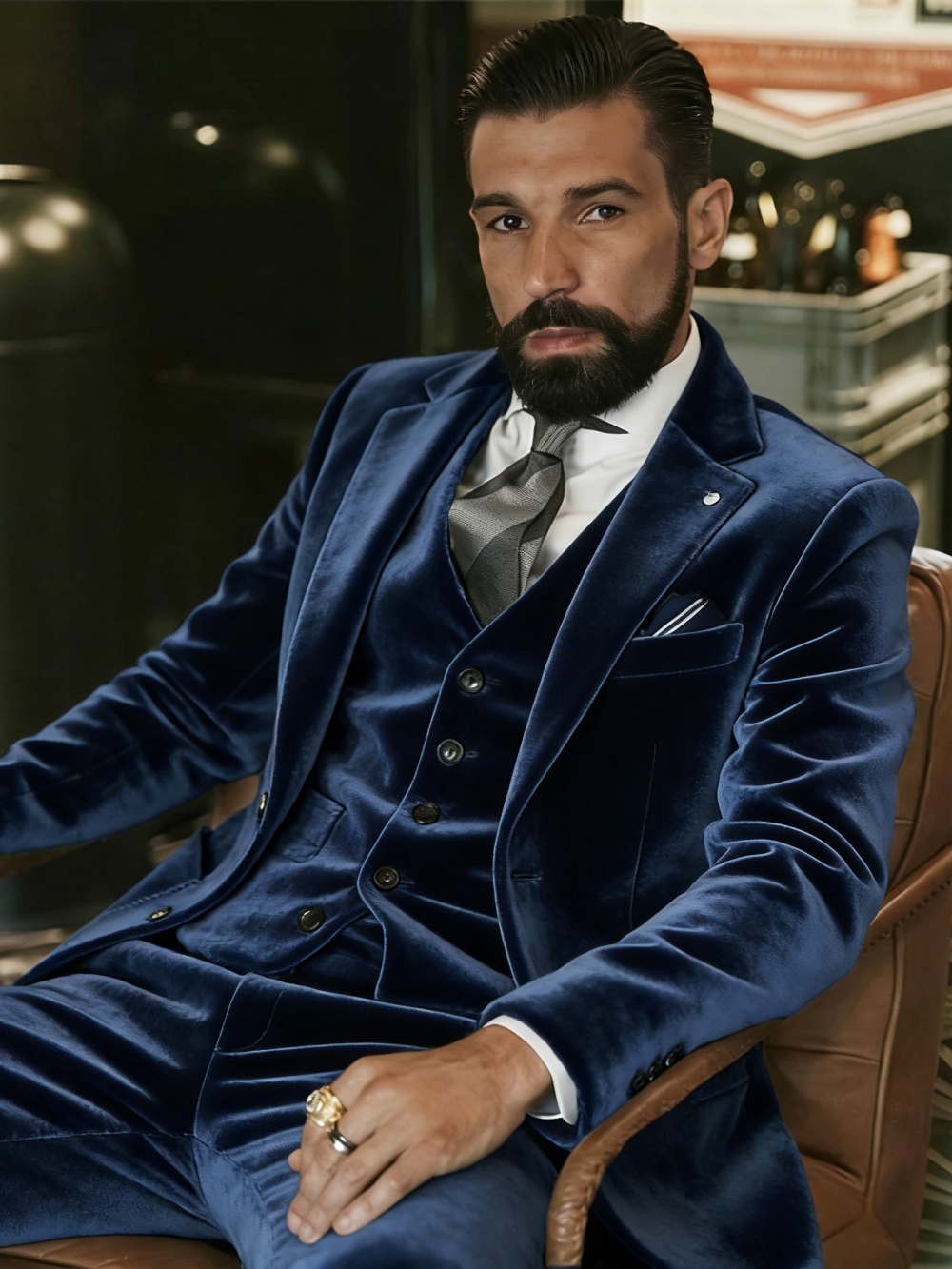 Men's Velvet Suits 3 Pieces Da - Formal Wear For Men In Wedding のレビューと価格