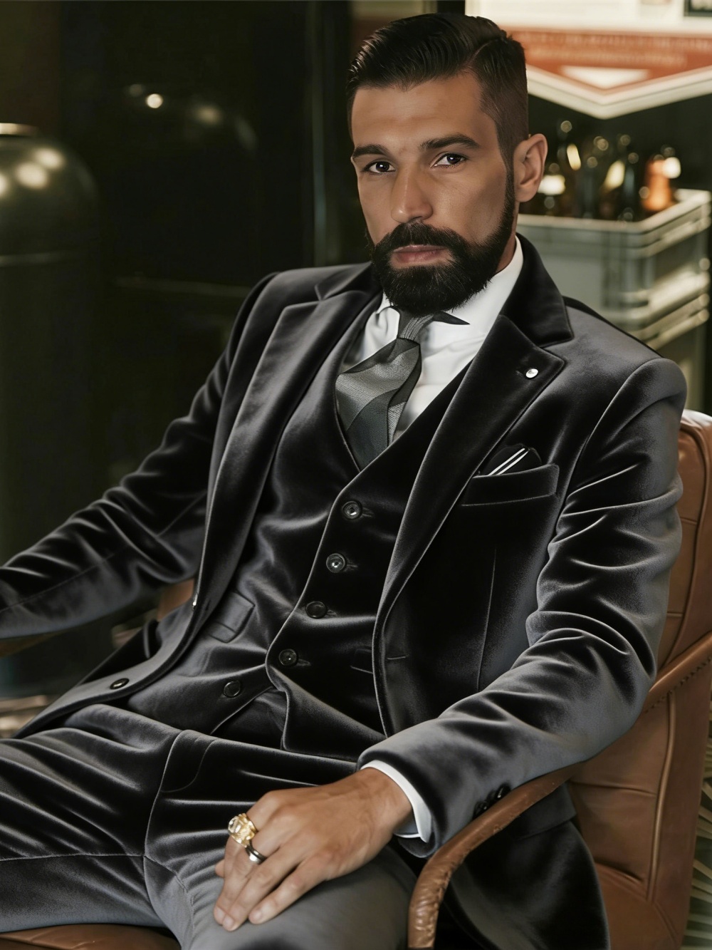 Men's Velvet Suits 3 Pieces Da - Formal Wear For Men In Wedding のレビューと価格