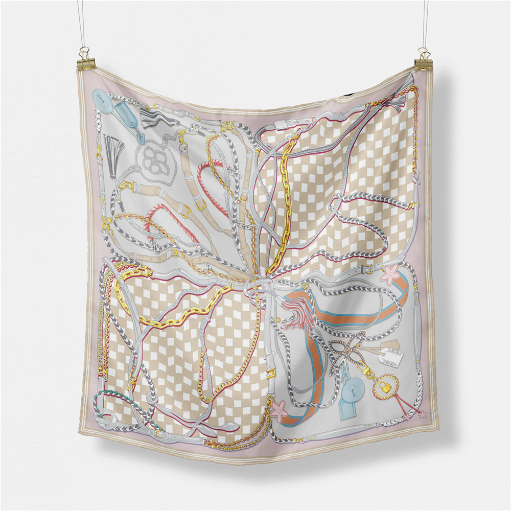 Twill Silk Scarf Woman Digital - Silk Tie Woven のレビューと価格