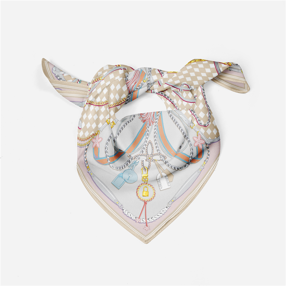 Twill Silk Scarf Woman Digital - Silk Tie Woven のレビューと価格